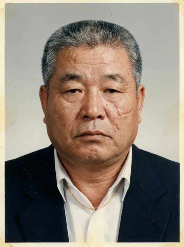 주판과 치부책을 무릎에 올린 최봉수 영감의 초상